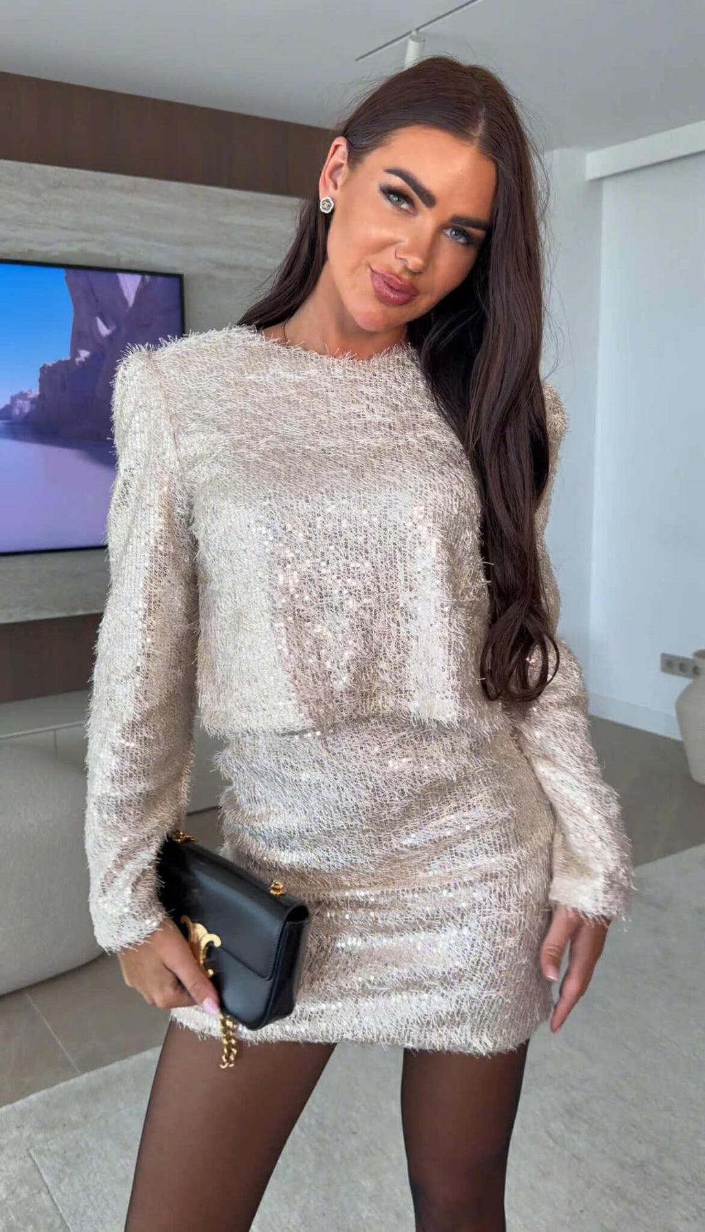 Conjunto champagne