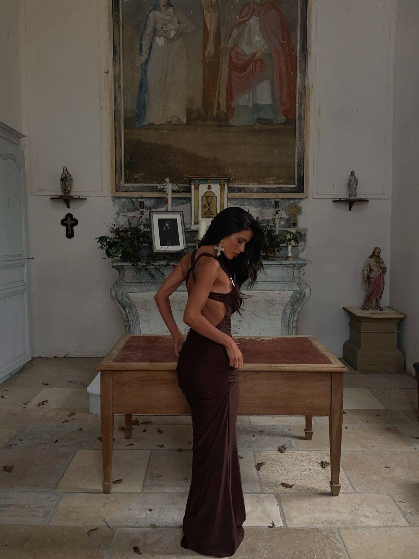 vestido largo kleo