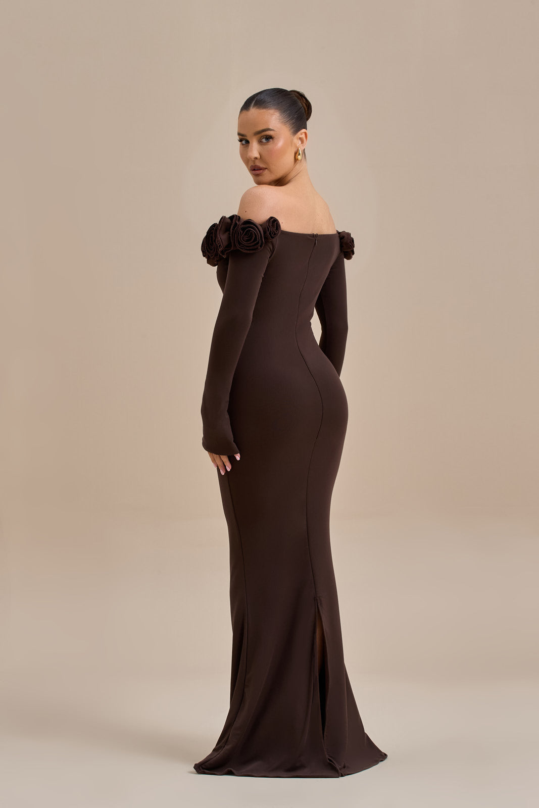 vestido largo rose