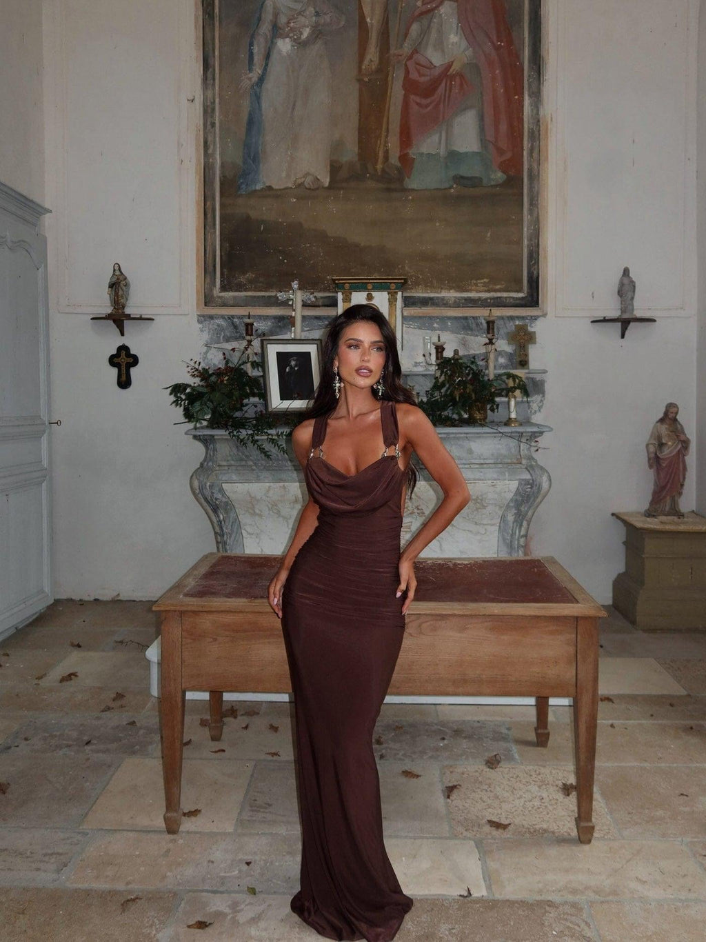 vestido largo kleo