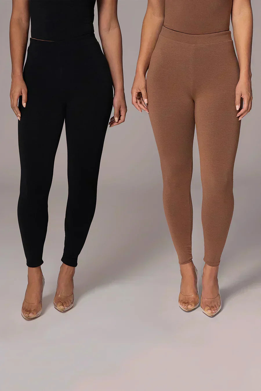 Leggins reversibles negro/pecana