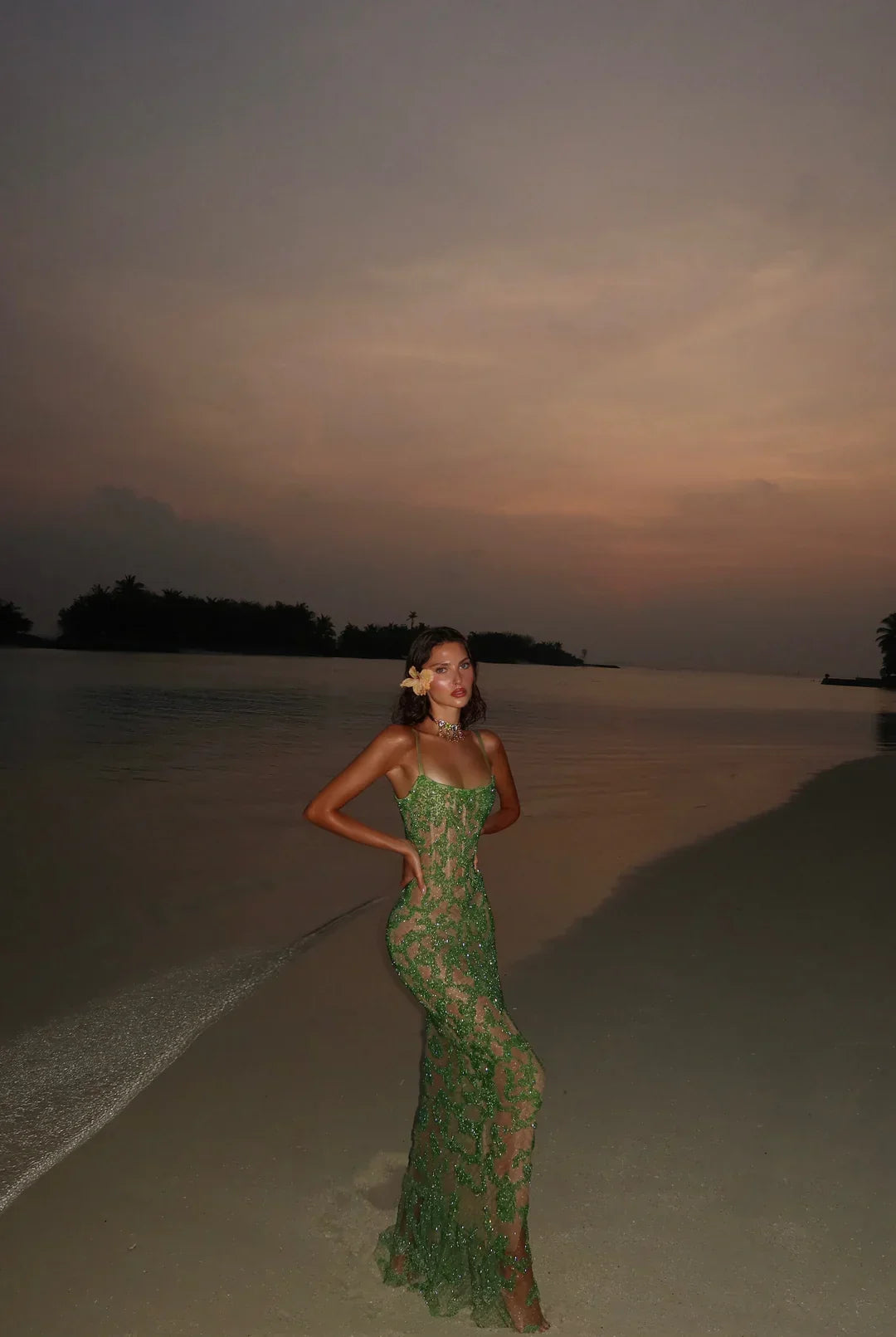 BEAD FREQUENCY LONG DRESS