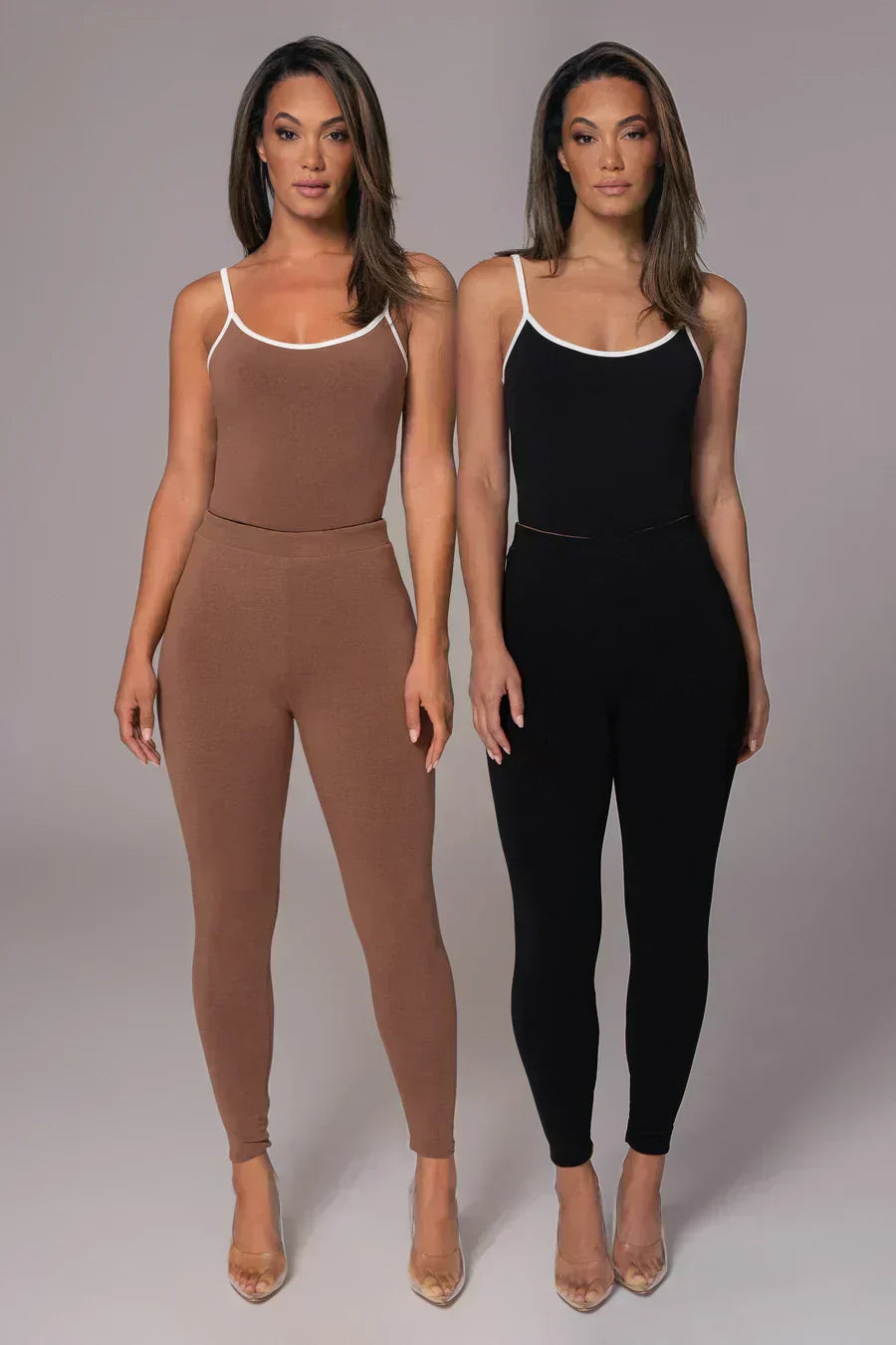 Leggins reversibles negro/pecana