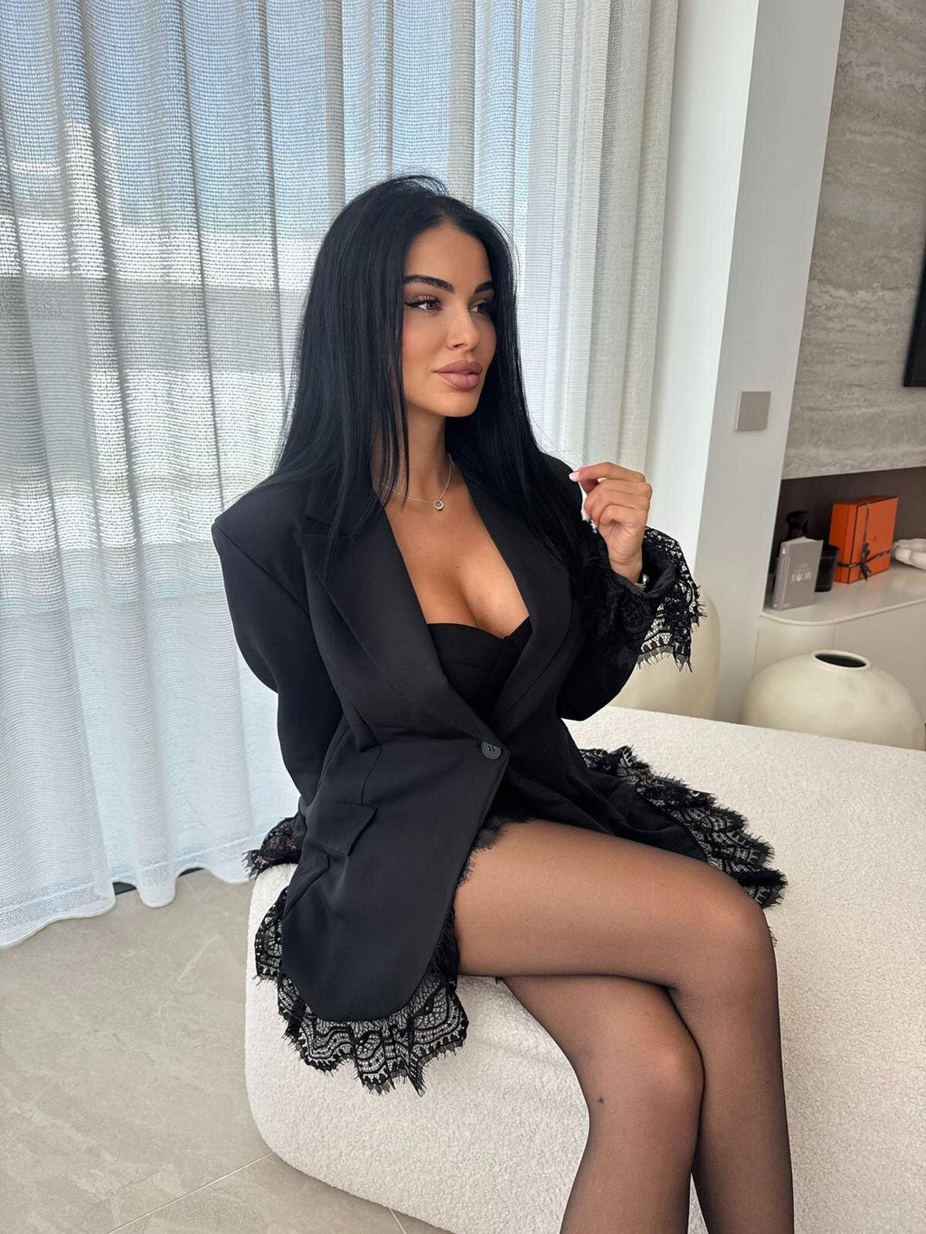 blazer encaje