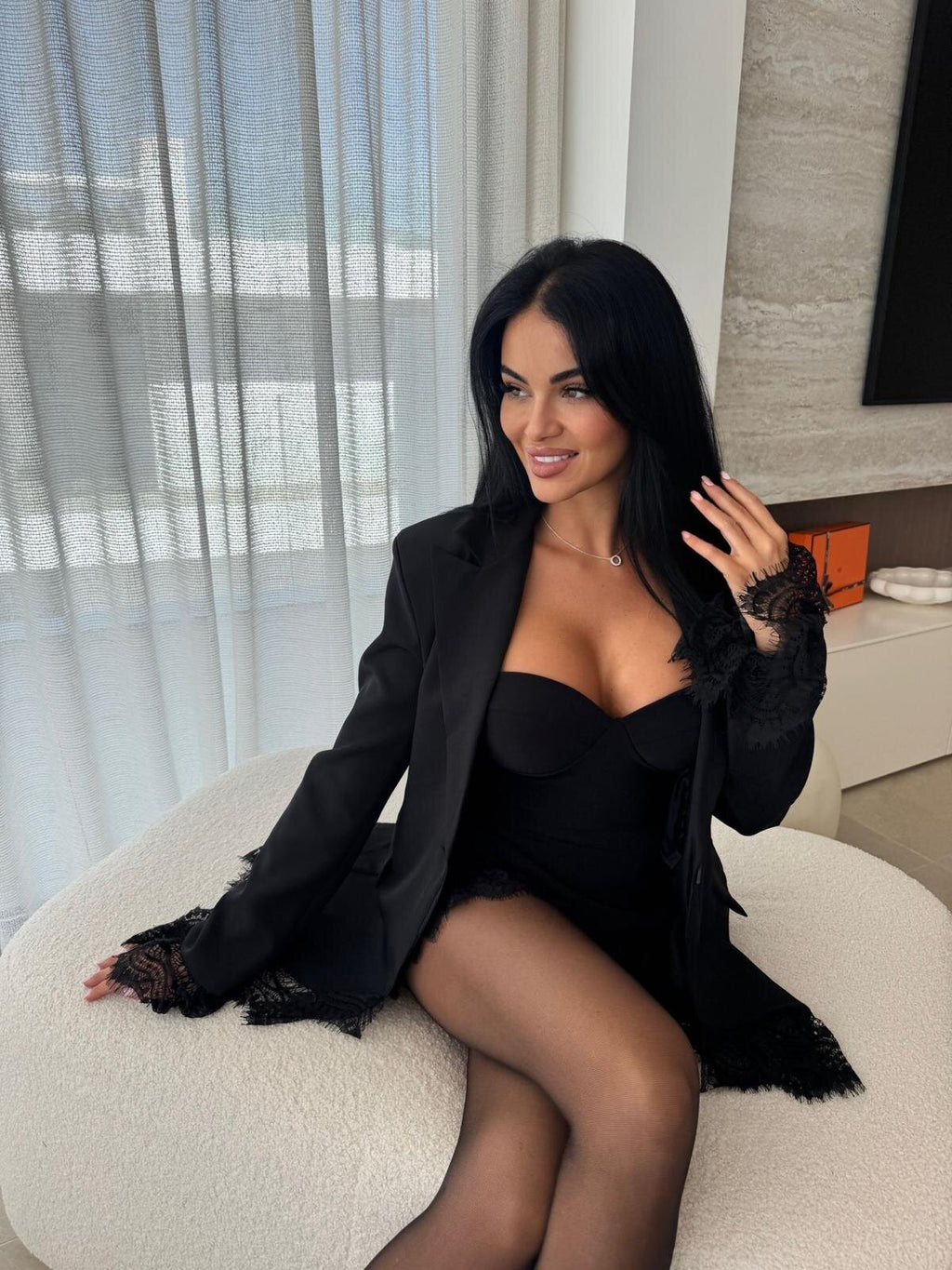 blazer encaje
